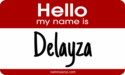 Hello my name is Delayza png download