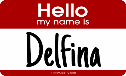 Hello my name is Delfina png download