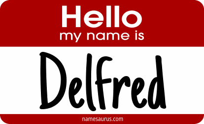Hello my name is Delfred png download