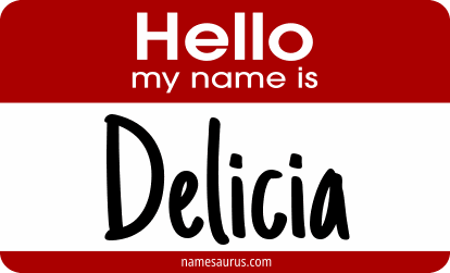 Hello my name is Delicia png download