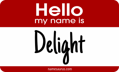 Hello my name is Delight png download