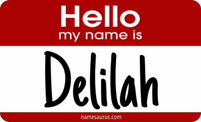 Hello my name is Delilah png download