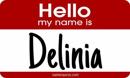 Hello my name is Delinia png download