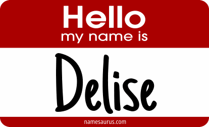 Hello my name is Delise png download