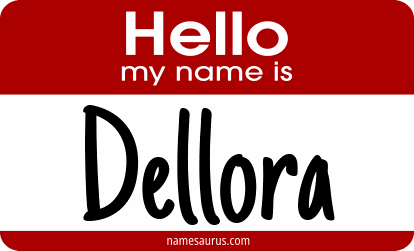 Hello my name is Dellora png download