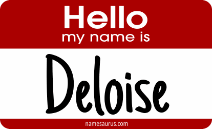 Hello my name is Deloise png download