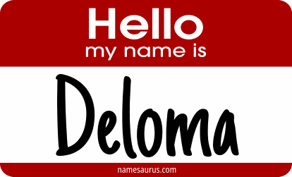 Hello my name is Deloma png download