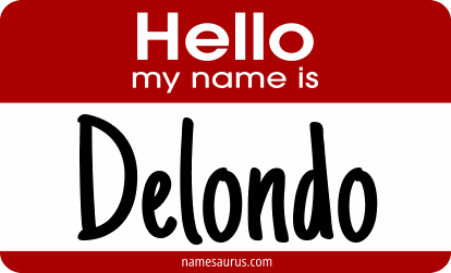 Hello my name is Delondo png download