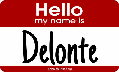 Hello my name is Delonte png download
