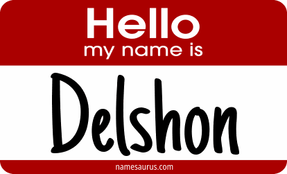 Hello my name is Delshon png download