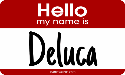 Hello my name is Deluca png download
