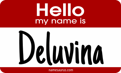 Hello my name is Deluvina png download