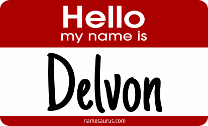Hello my name is Delvon png download