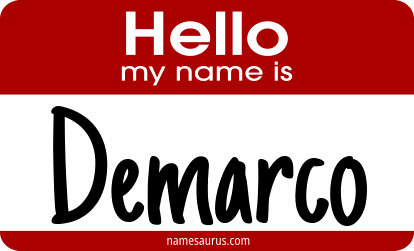 Hello my name is Demarco png download