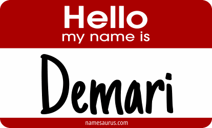Hello my name is Demari png download