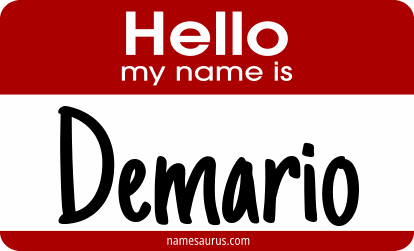 Hello my name is Demario png download