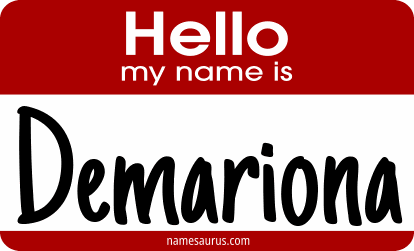 Hello my name is Demariona png download