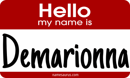 Hello my name is Demarionna png download