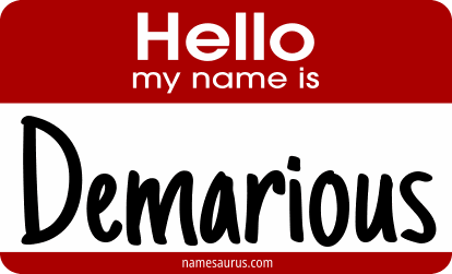Hello my name is Demarious png download