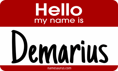 Hello my name is Demarius png download
