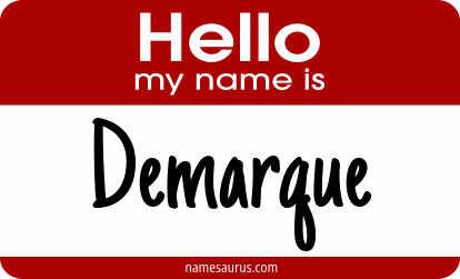 Hello my name is Demarque png download