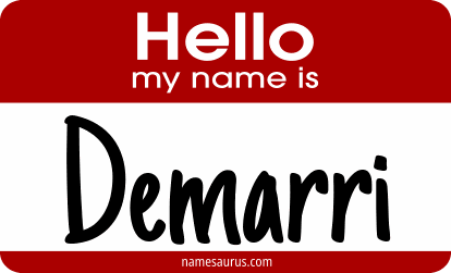Hello my name is Demarri png download