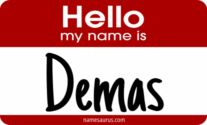 Hello my name is Demas png download