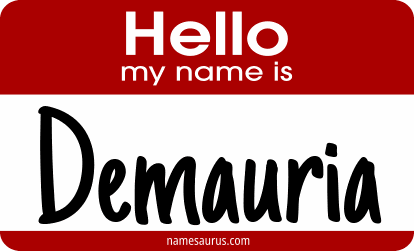 Hello my name is Demauria png download
