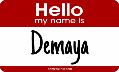 Hello my name is Demaya png download