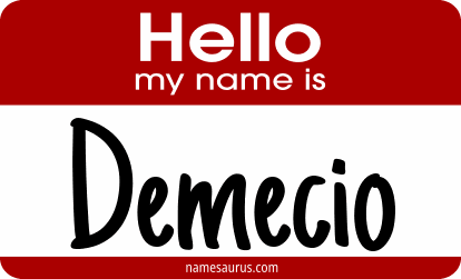 Hello my name is Demecio png download