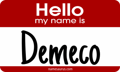 Hello my name is Demeco png download