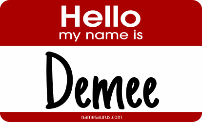 Hello my name is Demee png download