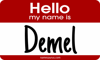 Hello my name is Demel png download