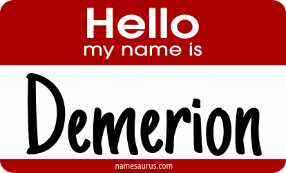 Hello my name is Demerion png download
