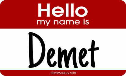 Hello my name is Demet png download