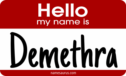 Hello my name is Demethra png download
