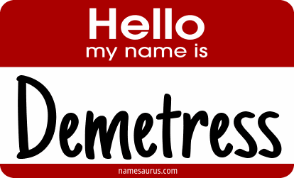 Hello my name is Demetress png download