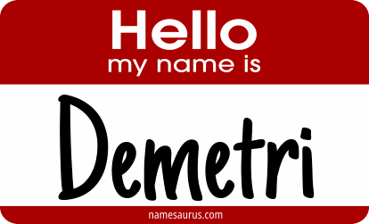 Hello my name is Demetri png download