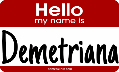 Hello my name is Demetriana png download