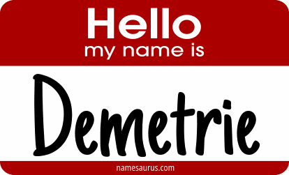 Hello my name is Demetrie png download