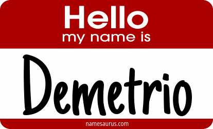 Hello my name is Demetrio png download