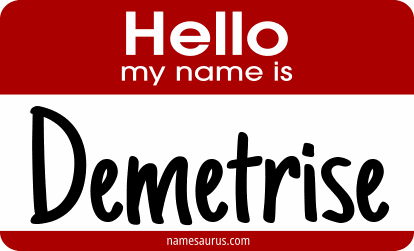 Hello my name is Demetrise png download