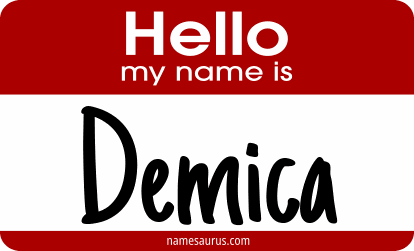 Hello my name is Demica png download