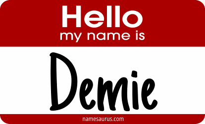 Hello my name is Demie png download