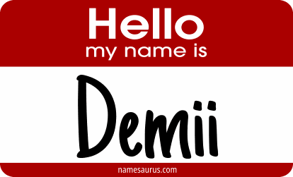 Hello my name is Demii png download