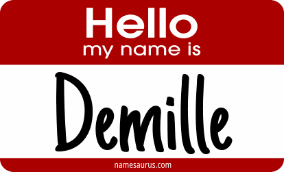 Hello my name is Demille png download