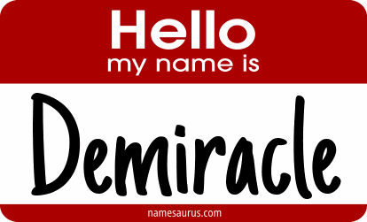 Hello my name is Demiracle png download