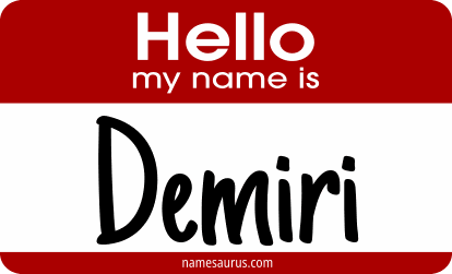 Hello my name is Demiri png download