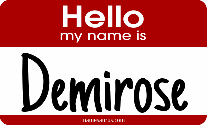 Hello my name is Demirose png download