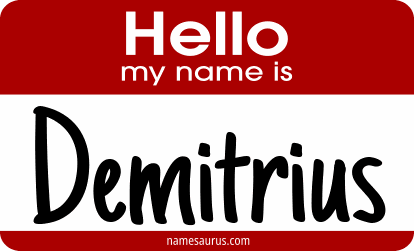 Hello my name is Demitrius png download